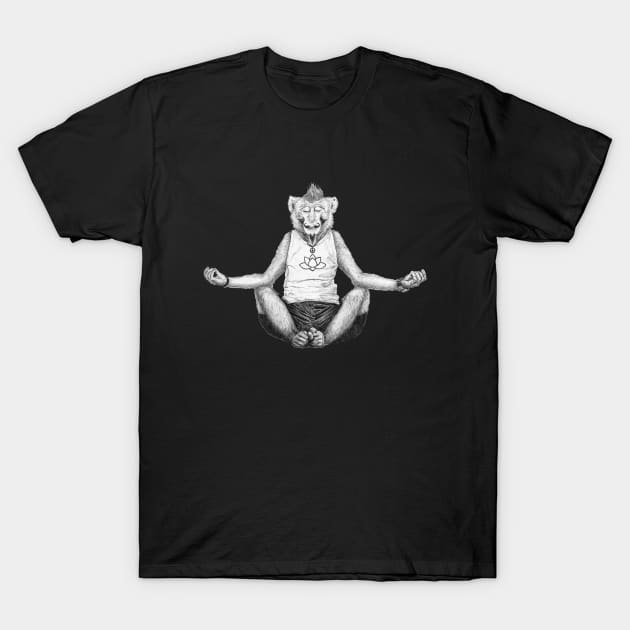 Monkey Yoga T-Shirt by ronnkools